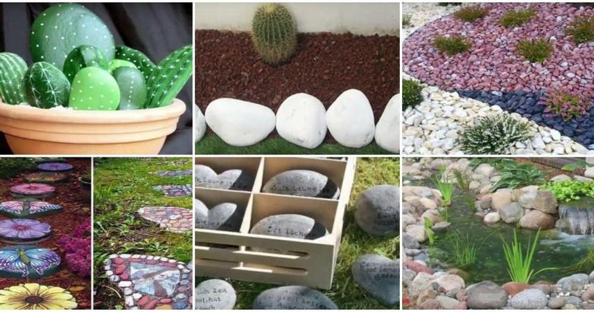 Decorar jardines con piedras