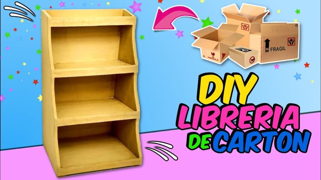 Tutorial mueble estantería hecha de cartón, manualidades baratas