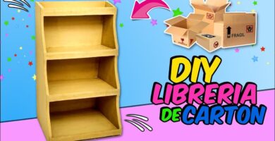 Tutorial mueble estantería hecha de cartón, manualidades baratas